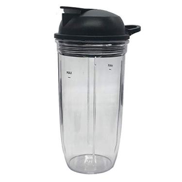 Imagem de joystar Copo de substituição de 940 ml com tampa para viagem, compatível com NutriBullet Blender Combo 1200W (NBF10500/NBF70500/ZNBF30400Z/ZNBF30500Z/NBF50400) (1 x copo de 947 ml com tampa)