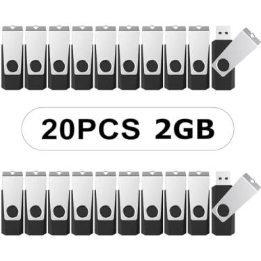 Imagem de Pacote de 20 unidades de pen drive USB TOPESEL com unidade de polegar para pen drive USB 2.0, (4) 2GB 20P, 2GB