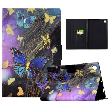 Imagem de Dteck Capa ultrafina para tablet Samsung Galaxy Tab A9+ Plus 27.9 cm 2023 (SM-X210) - Capa fólio de couro PU [possui hibernar automático e suporte/compartimentos embutidos], capa fofa de desenho