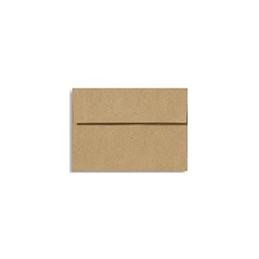 Imagem de Envelopes de convite LUXPaper A2 em 31,7 kg. Sacola de supermercado para cartões de 11,4 x 13,8 cm, envelopes de aba quadrada imprimíveis para convites com peeling e prensa (marrom)