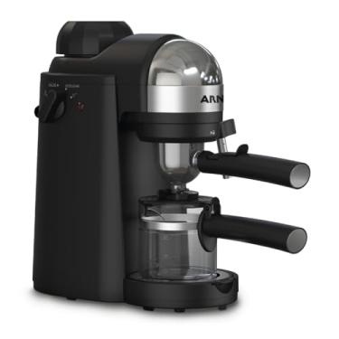 Imagem de Cafeteira Espresso Arno Mini Espresso Compacta 1000W com acabamento Inox, bico vaporizador para leite e 4 bar de pressão CMME 220v