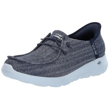 Imagem de Skechers Skechers Tênis feminino sem cadarço Go Walk Joy Moc Toe Casual, Azul marino, 42