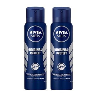 Imagem de NIVEA Kit Desodorantes Antitranspirante Aerosol Nivea Men Original Protect 48h 150ml - 2 unidades
