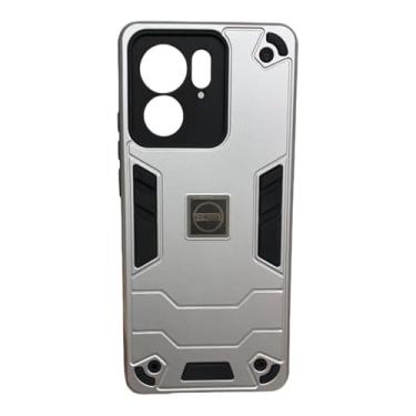 Imagem de Capa Celular Compatível Com Motorola Moto Edge 40 ¨5G¨ XT2303-1 Anti Impacto (Prata Armadura)