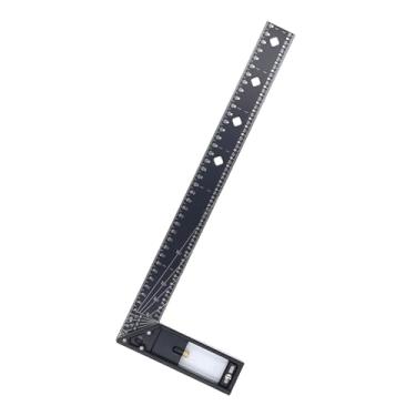 Imagem de Régua de Medição de ângulo Reto, Régua de Medição Multiângulo 45 90 Graus L, Quadrada, Combinação de Enquadramento, Carpinteiro Quadrado, 40cm