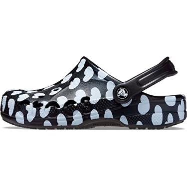 Imagem de Crocs Tamancos Unised Adult Baya com estampa sazonal, Preto/branco, 42
