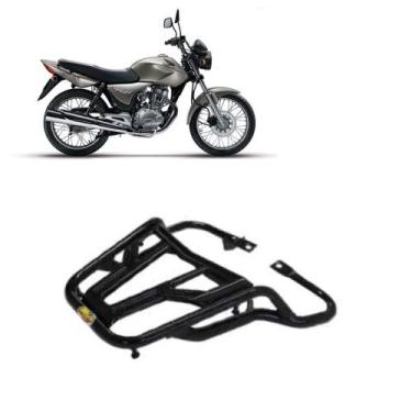 Imagem de Bagageiro Titan 150 2005 2006 2007 2008 Curto Com Alça Preto - MA Moto