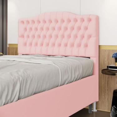 Imagem de Cabeceira Pollux 140 Couro Aradecor, Rosa Bebê, CASAL PADRãO