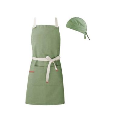 Imagem de Avental Verde Mate e Bandana Algodao Cafeteria Bar Vegano - CASACHA