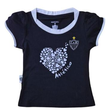 Imagem de Camiseta Baby Look Atlético MG Infantil Oficial - Revedor, Tam 1