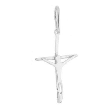 Imagem de Pingente Cruz Prata 950 Crucifixo Moderno Luxo Moda - Florenzza Jóias,