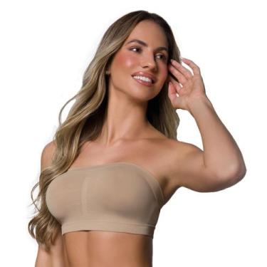 Imagem de Soutien Sutiã Básico Sem Costura E Sem Bojo Com Alça Regulável Selene,