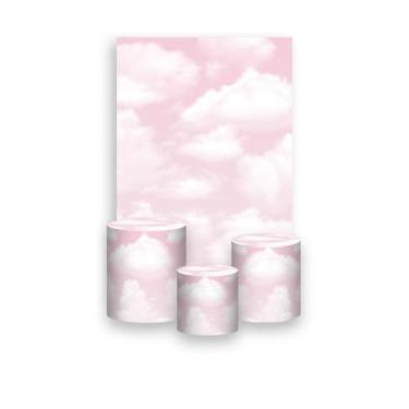 Imagem de Painel De Festa Vertical 1,50 x 2,20 + Trio De Capas Cilindro - Céu de