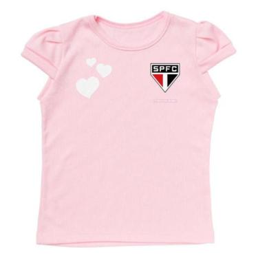Imagem de Camisa Infantil São Paulo Baby Look Rosa Oficial - Torcida Baby, Tam 2