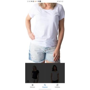 Imagem de Camisa Feminins Branca 100% Poliéster para Sublimaçao - Personalize. -