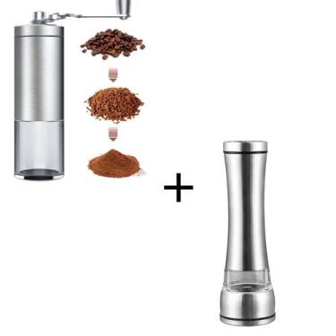 Imagem de Moedor de Sal Pimenta Temperos Gourmet  UD170115 + Moedor de Café Aço 