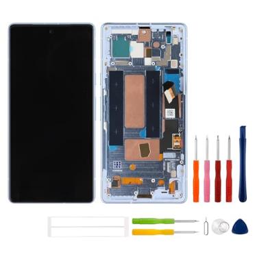Imagem de SWARK Tela LCD OLED compatível com Google Pixel 7A [6,1 polegadas] (azul com moldura) GWKK3, GHL1X, G0DZQ, G82U8 Touch Screen digitalizador de substituição + ferramentas