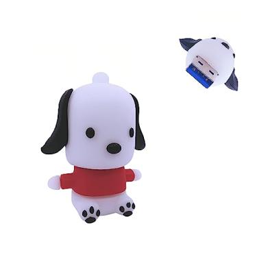 Imagem de Pen Drive USB 3.0 de 128 GB da EcooDisk, unidade de polegar em forma de cachorro, pendrive com zíper, pendrive com USB, fofo, adorável cartão de memória, animal, pendrive de alta velocidade, armazenamento de dados com bolsa de joias para presente
