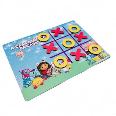 Imagem de 10un Jogo da velha Casa Magica da Gabby Mdf Lembrancinha Aniversário