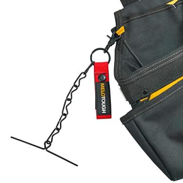 Imagem de MELOTOUGH Fita dental para cinto de ferramentas de eletricistas corrente com chaveiro e gancho de gatilho (pacote com 1)