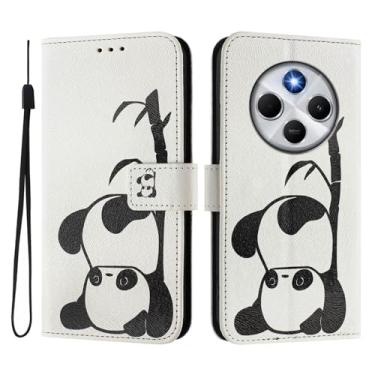 Imagem de Capa carteira para Xiaomi Poco C75, 3 compartimentos para cartão, 1 compartimento para dinheiro, capa flip de couro PU com padrão fofo, capa com fivela magnética à prova de choque, compatível com sem