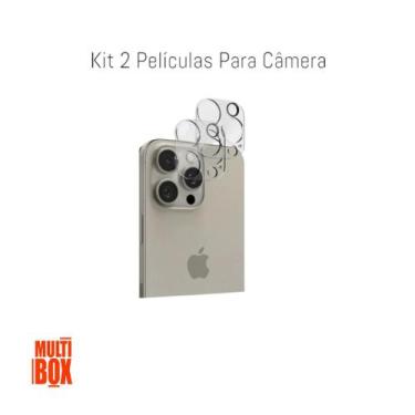 Imagem de Kit Com 2x Películas Protetoras 3D Vidro Para Câmera Traseira Do Iphon