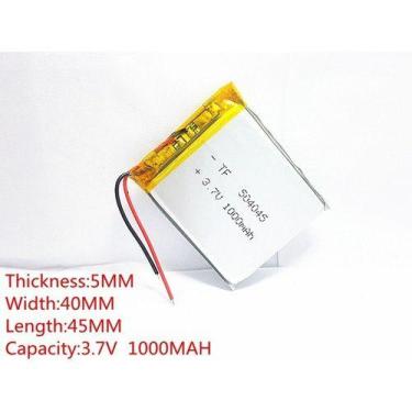 Imagem de 504045 3,7v 2 Fios 5mm X 40mm X 45mm Com 1000mah  - KMIG