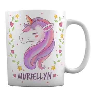 Imagem de Caneca Branca Unicórnio Feliz Personalizado - GMH Prod. Serv. e Repr.