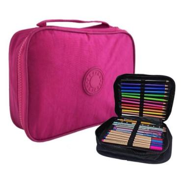 Imagem de Estojo Escolar Box Bolsinha Porta Caneta Lápis Colorido Top - ShopfitS