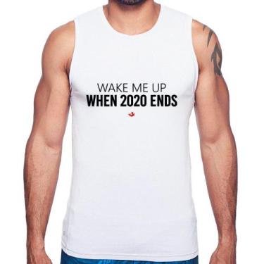 Imagem de Regata Wake me up when 2020 ends - Foca na Moda, Branco, G