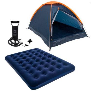 Imagem de Barraca Panda 2 Pessoas NTK + Colchão Casal Bestway + Bomba de Ar - Na