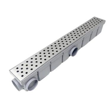 Imagem de Ralo Piscina 6cm x 50cm Bolinha Inox 304 Coletor Cinza - Ficone & Reis