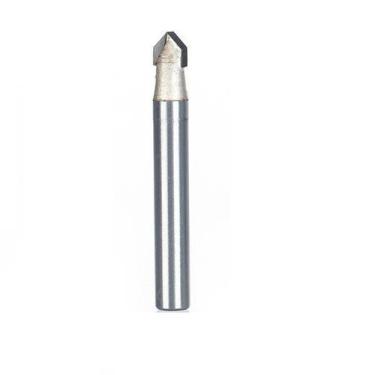 Imagem de FRESA GRAVADORA 90 GRAUS CORTE V ( v-bit) HASTE 6MM CORTE 1/4''  ( 6.3