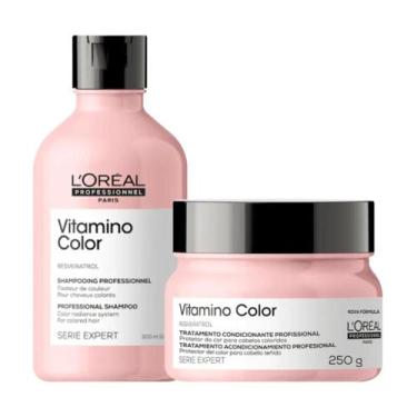 Imagem de Kit loreal vitamino color resv shampoo 300ml+mascara 250gr