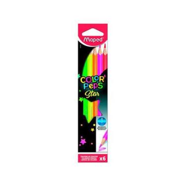 Imagem de Lápis de Cor Neon Fluo Peps Star Fluorecente 6 Cores - Maped