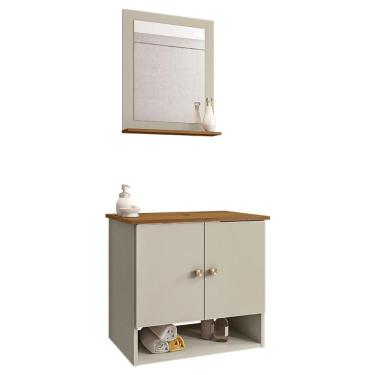 Imagem de Gabinete Armário 2 Portas Banheiro com Espelho Deli