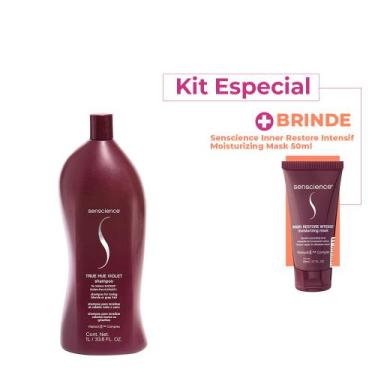 Imagem de Kit Senscience True Hue Violet Shampoo Matizador Litro e Inner Restore