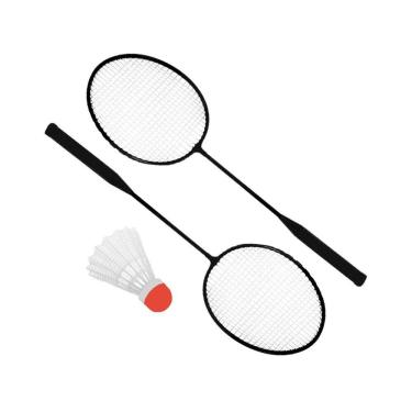 Imagem de Kit Jogo Badminton com 2 Raquetes Preto
