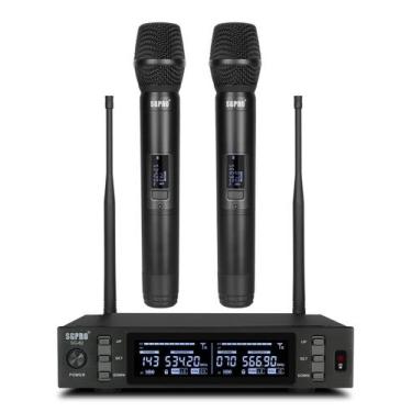 Imagem de Sistema de Microfone Sem Fio SGPRO SG-82HH Dual - Com Microfones Portá