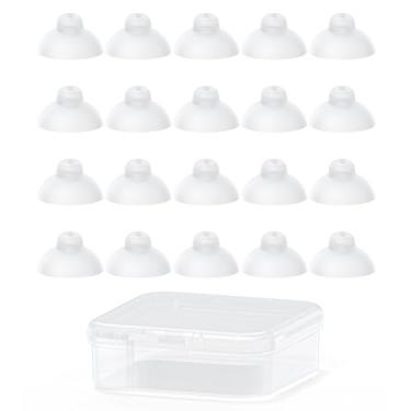 Imagem de Cúpulas de aparelho auditivo, pontas de ouvido em forma de guarda-chuva de camada única para acessórios de substituição de amplificadores auditivos ITC, CIC e RIC (pacote grande com 20 peças)