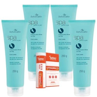 Imagem de Kit Com 4 - Creme para Afinar os Pés com Uréia Spa 250g + 1 Vitamim C+