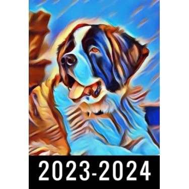 Imagem de 2-Year 2023-2024 Pocket Planner Saint bernard: Monthly Calendar & Agenda Organizer, Monthly Appointment Book, Jan 2023 Dec 2024 Personal Time ... next 2 years, Gifts For Saint bernard lovers
