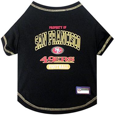 Imagem de CAMISETA DE PET para cães e gatos – Camiseta de cachorro NFL SAN FRANCISCO 49ERS, GG – Camiseta mais fofa para o verdadeiro filhote esportivo