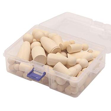 Imagem de Bonecas de Madeira Inacabadas Pessoas DIY Artesanato Conjunto Familiar para Atividades de Pintura (Como mostrado)