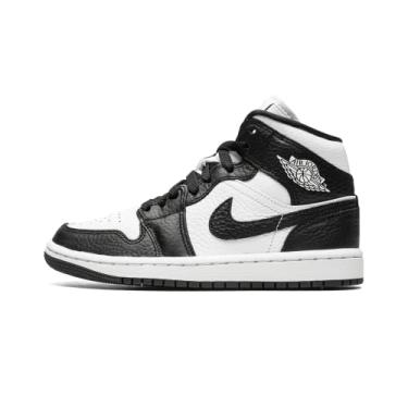 Imagem de Nike Tênis de basquete masculino Air Jordan 1 Mid, Preto, verde, elétrico, branco, 35