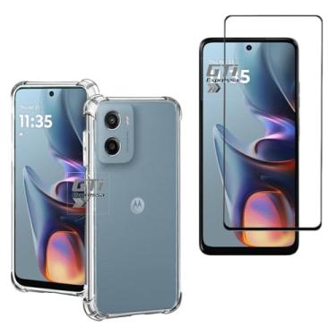 Imagem de Kit Capa Anti Impacto e Película De Vidro 3D 9D Para Motorola Moto G05