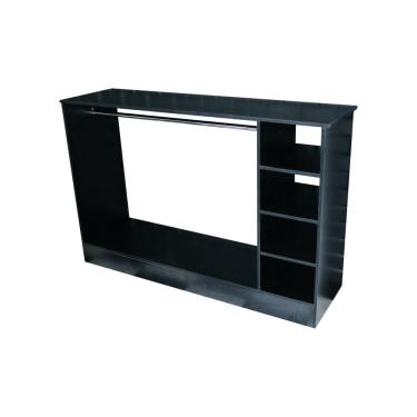 Imagem de Balcão Expositor Central Cabideiro Arara 1,50m G1  Preto Cód.406