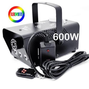 Imagem de Maquina De Fumaça 600W 3 Leds Rgb Com Desempenho E Potência Profission