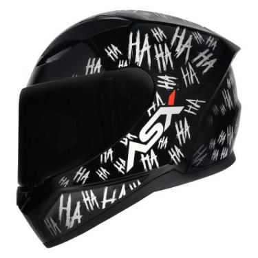 Imagem de Capacete Asx City Fun Preto e Branco, 56