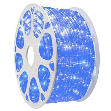 Imagem de Fita Led SMD Dupla Face Rolo 100 Metros Azul Luz Direta Iluminaçao Dec